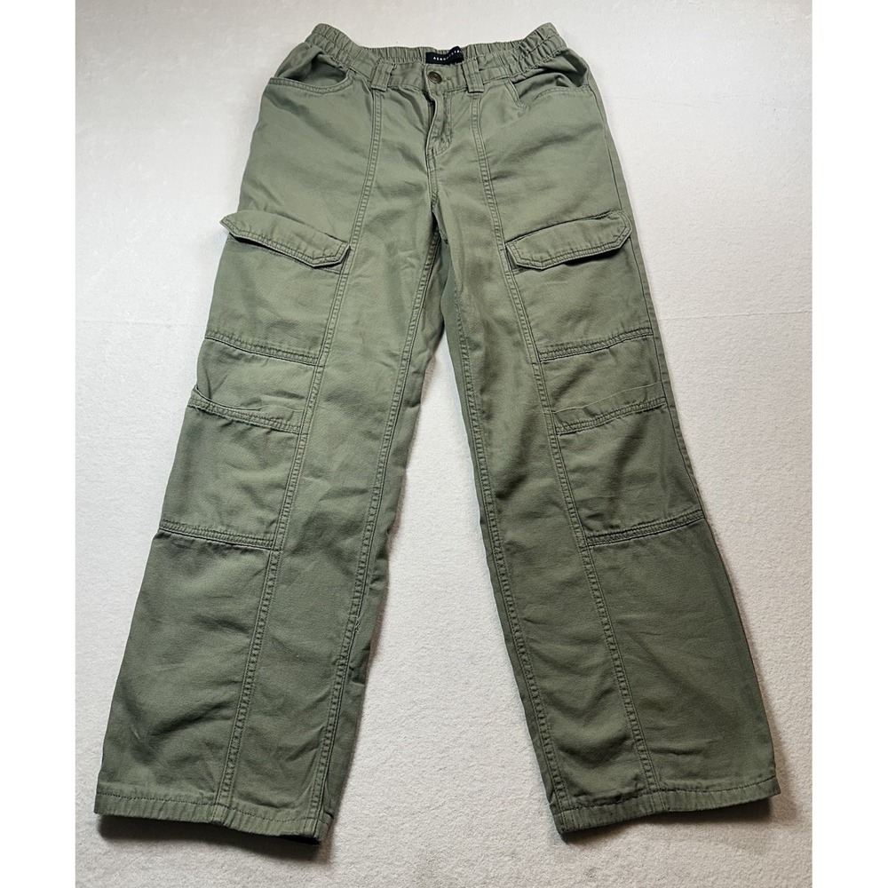 Aeropostale Cargo Pants Women XS Sage Green Utility Elastic Waist Pants - Picture 2 of 11